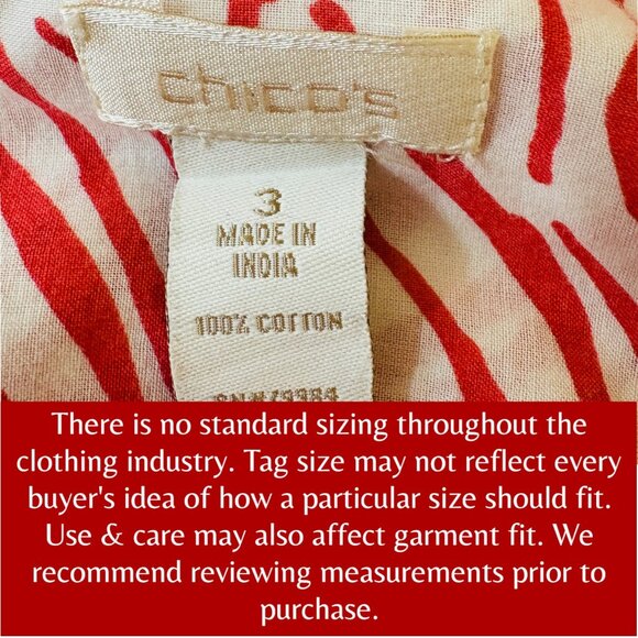 Chico's Womens Top Zebra Stripe Pink Cotton Long Sleeve Pockets Size 3 | XL - Picture 10 of 13